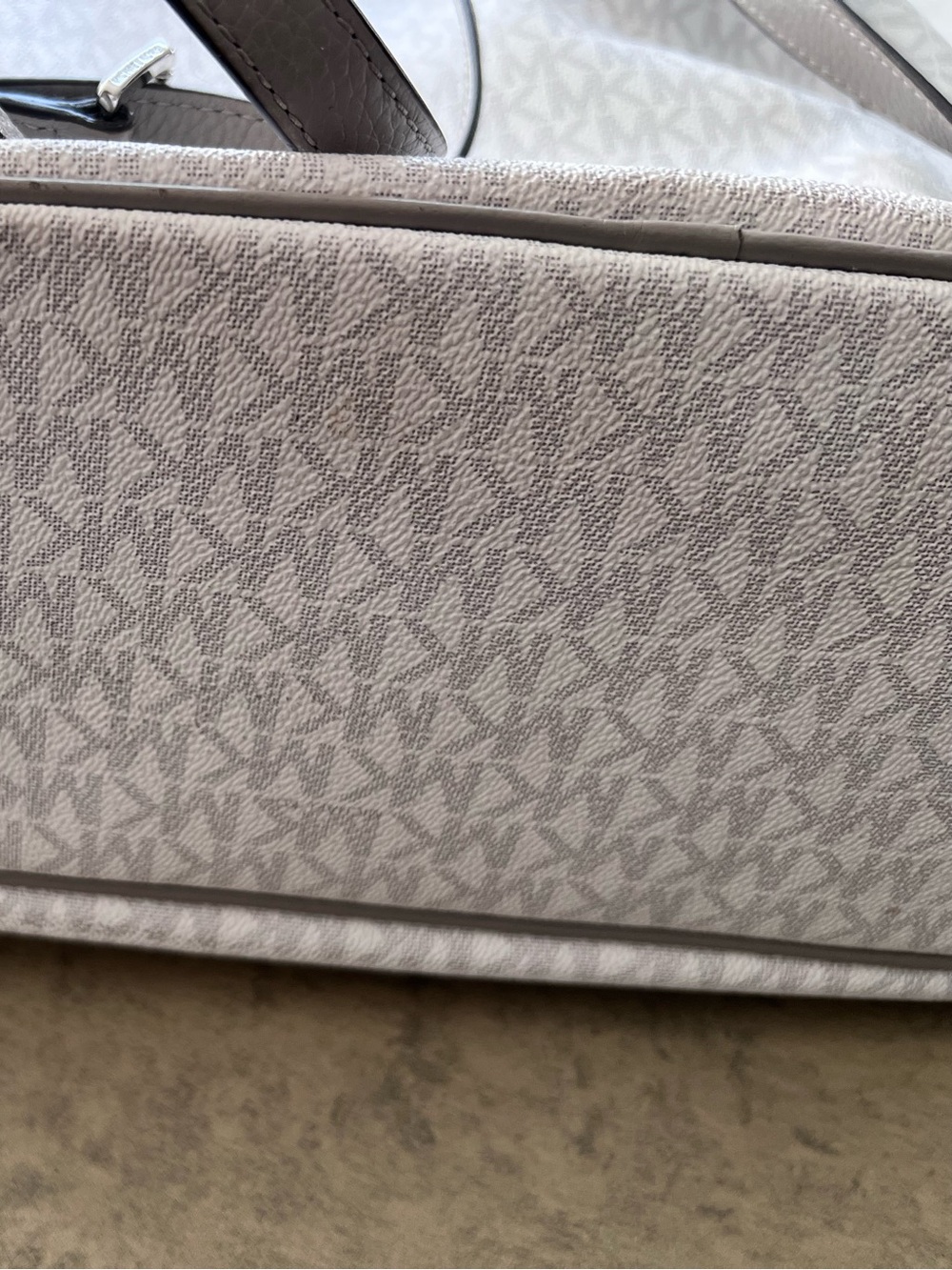 Michael Kors Cream Patterned Backpack - Picture 3 of 6